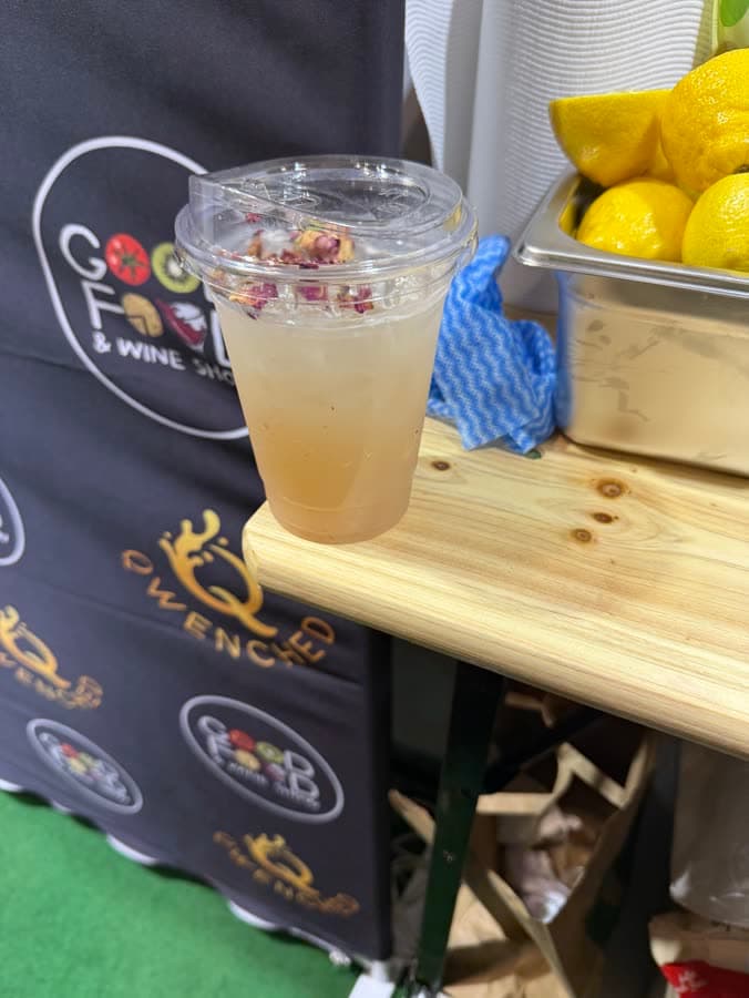 Lychee rose mocktail at the stand